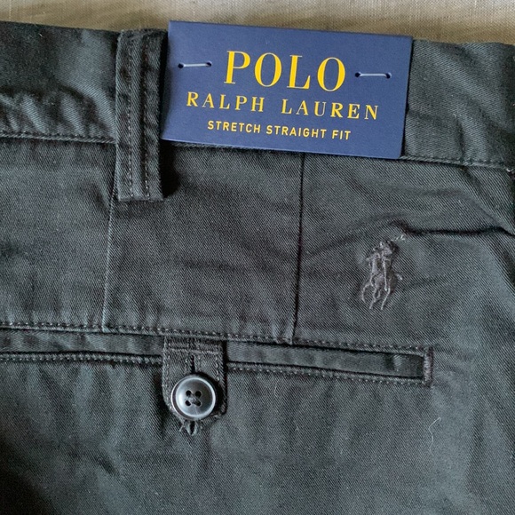 NWT Polo Ralph Lauren Stretch Straight Fit Black Pants - Picture 4 of 5